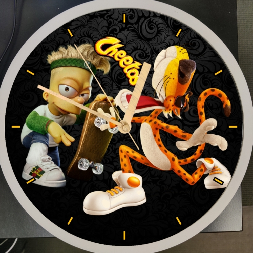 Chester Cheetah n Bart Bad boys clock